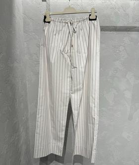 女款竖纹抽绳休闲裤长裤021