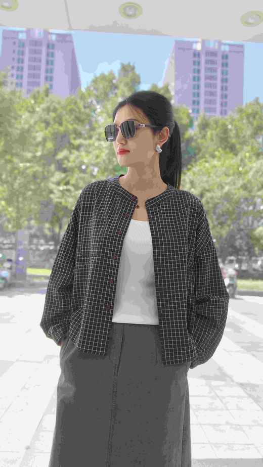 548176时尚休闲款衬衫上衣小衫 商品图8