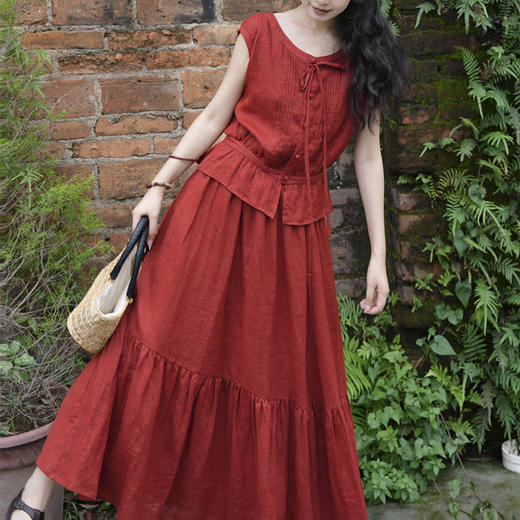 裁缝学苑AS552度假风连肩无袖小衫纸样半裙套装女装打版裁剪 商品图3