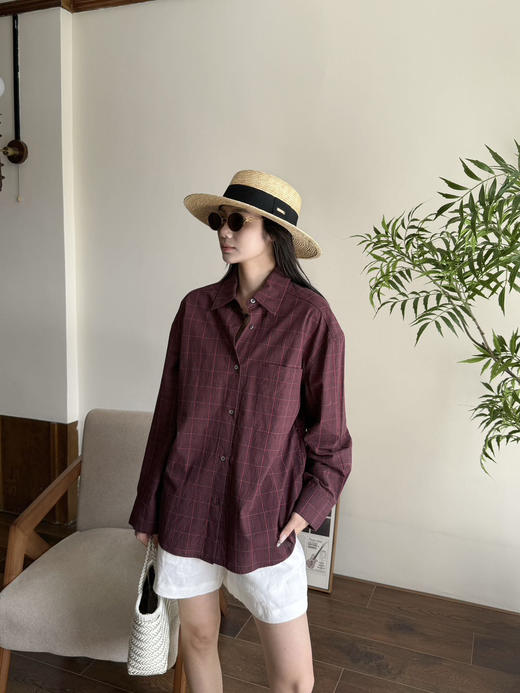 原单格纹长袖衬 商品图6