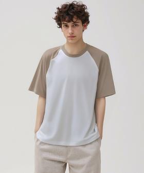 佐丹奴男装25年商场同款拼色纯棉T恤01025258