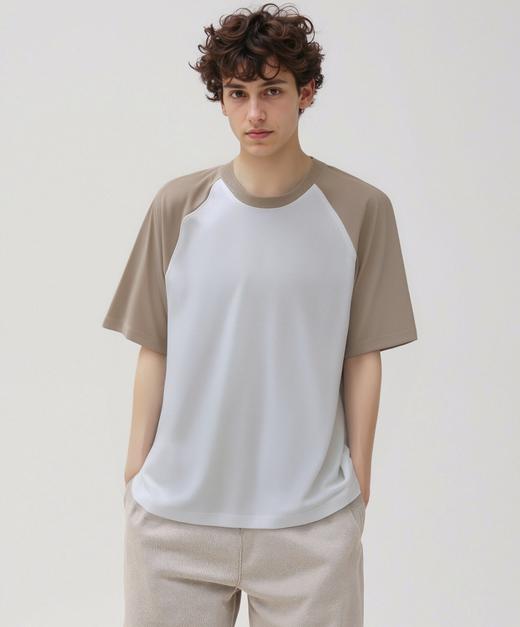 佐丹奴男装25年商场同款拼色纯棉T恤01025258 商品图0