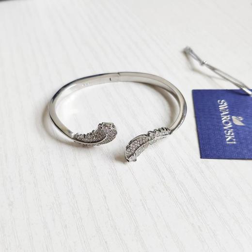 D081717七夕预热 blingbling闪栩栩如生满钻羽毛开口手镯 商品图2
