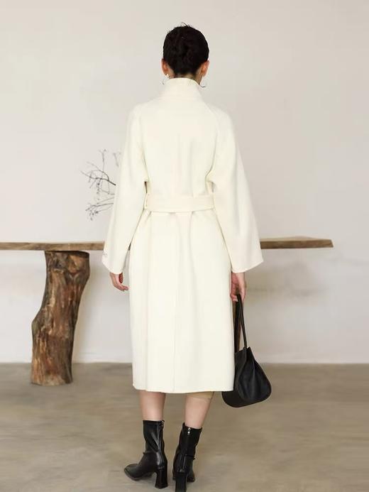 【高端系列】（微脏，介意勿入）手工定制8619款100%澳洲超细羊毛气长款双面尼大衣-喜出 商品图4