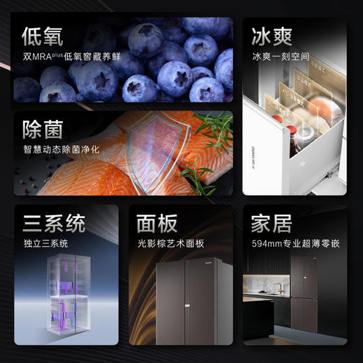 卡萨帝（Casarte）冰箱 BCD-540WGCTDM7WHU1(棕) 商品图2