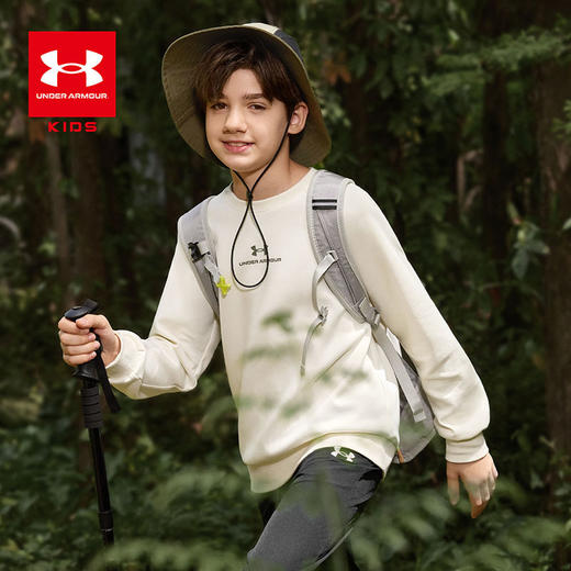 【12月-特惠福利】UnderArmour安德玛儿童基础款圆领套头卫衣253303704A 商品图6