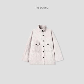 THESOONG|古堡龟裂纹理纯羊皮绒面滚蜡光感皮衣HWPY7528
