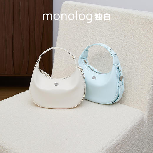 独白X卡拉羊 灵动月牙包原创设计单肩包出片百搭手拎女包D4050 商品图9