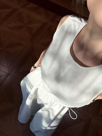 PIAN AI冷小姐#白色气质女神连衣裙