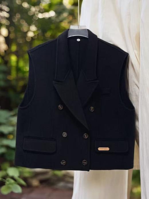 【高端系列】手工定制1206款10%山羊绒➕90%澳毛双面尼马甲喜出 商品图4