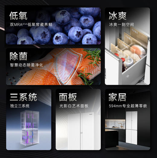 卡萨帝（Casarte）冰箱 BCD-540WGCTDMGZHU1(白) 商品图2