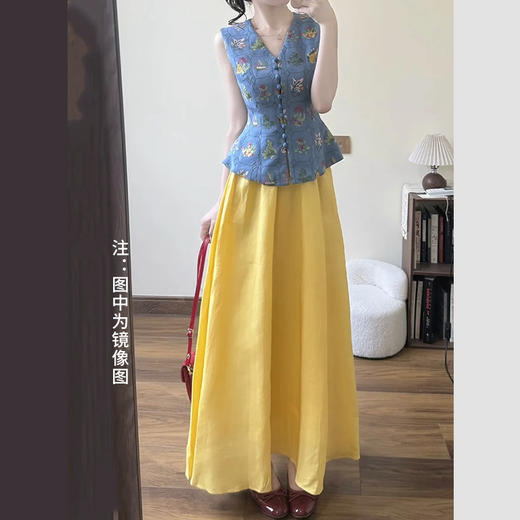 裁缝学苑AS539中式V领收腰马甲纸样半身裙子背心套装打版裁剪 商品图3