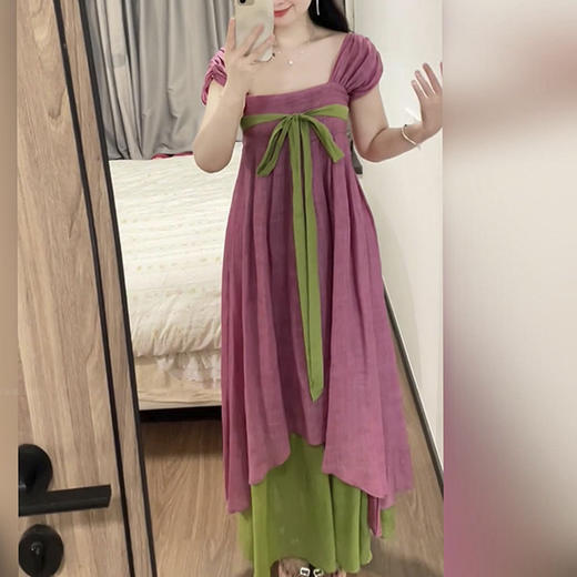 裁缝学苑AS553新中式系带方领连衣裙纸样女装裙子国风改良汉服 商品图5