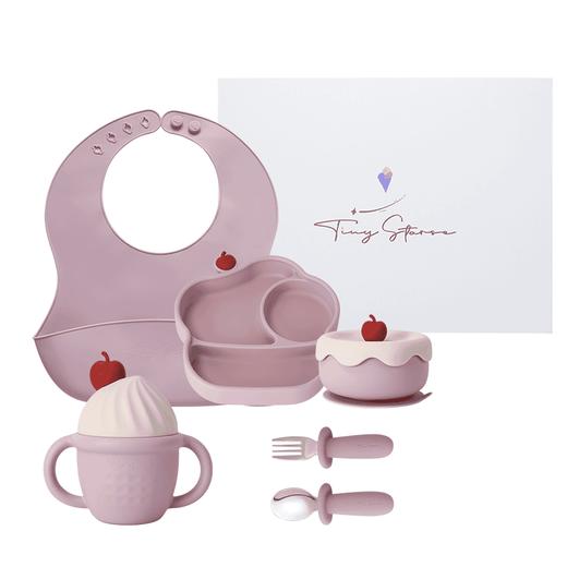 tinystarse礼盒5件宝宝婴幼儿冰淇淋儿童硅胶辅食碗叉勺餐具ZJ 商品图11