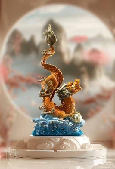 朱炳仁铜龙腾福运   20#财运兴龙腾飞版 商品图0