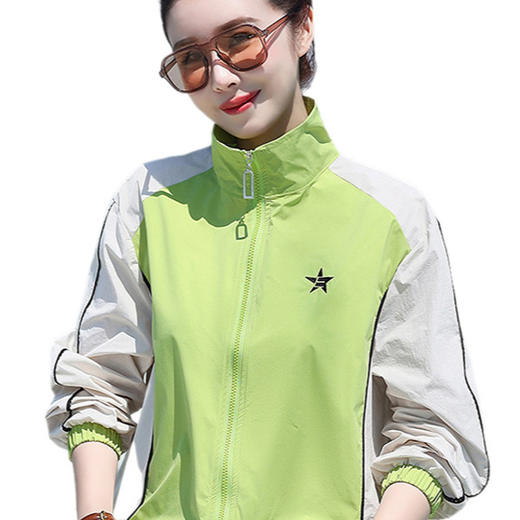 短款休闲防晒衣外套女夏季2025设计感拼接撞色透气薄款防晒服上衣 商品图4