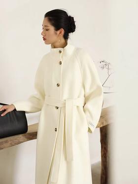 【高端系列】（微脏，介意勿入）手工定制8619款100%澳洲超细羊毛气长款双面尼大衣-喜出