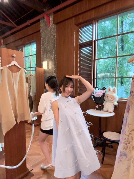 PIANAI冷小姐#蓝色羽毛连衣裙 商品图2