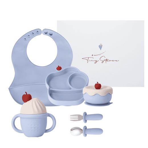 tinystarse礼盒5件宝宝婴幼儿冰淇淋儿童硅胶辅食碗叉勺餐具ZJ 商品图8