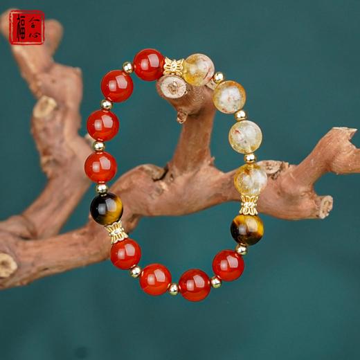 【梧千老师推荐】红玛瑙黄塔晶手链 商品图0