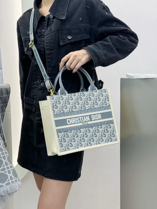 DIOR迪奥 DiorCamp 可拆卸可调节肩带 Oblique 印花图案 棉 邮差包单肩斜挎包 小号 女款 蓝色（LZ） 商品图1