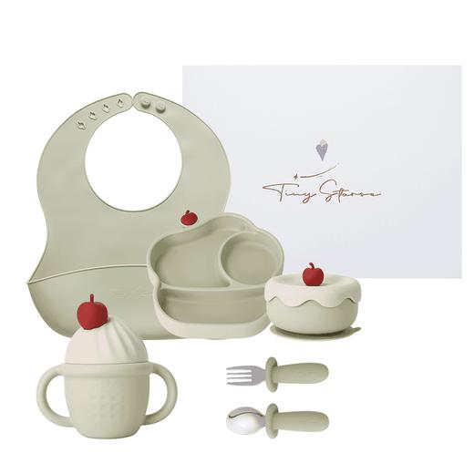 tinystarse礼盒5件宝宝婴幼儿冰淇淋儿童硅胶辅食碗叉勺餐具ZJ 商品图9