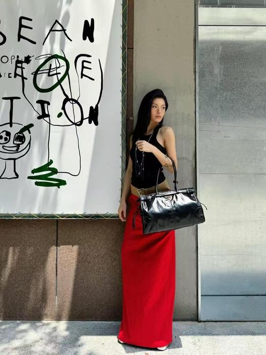 普拉达 soft lux油蜡皮系列 手提单肩包 大号（LZ） 商品图4