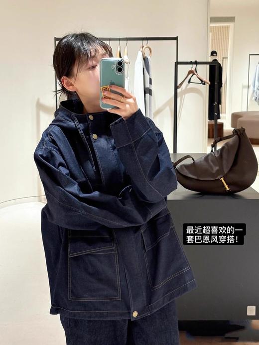 小禾同款薄款连帽夹克牛仔外套 商品图8