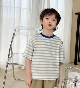 佐丹奴童装25年新款商场同款横间条纯棉T恤03025230