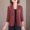 KQL422H28382025早秋新款短外套女气质妈妈小西装休闲短外套女士上衣 商品缩略图3
