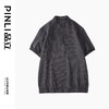 PINLI品立2025夏季新款商务休闲短袖衬衫男条纹立领修身衬衣上衣B242113154 商品缩略图5