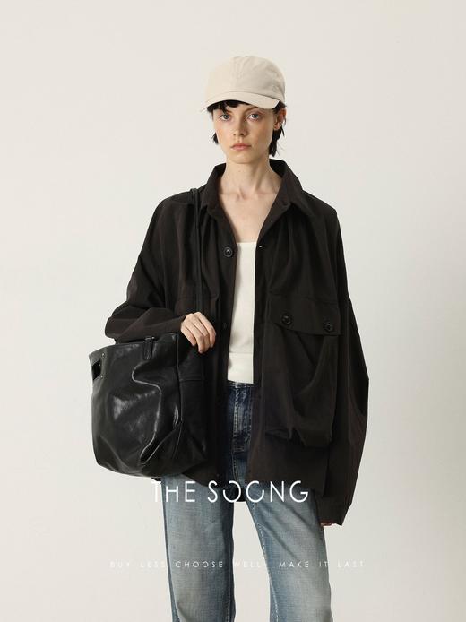 THESOONG|"量感艺术"经典舒适肤感polo翻领夹克外套HWWT7414 商品图0