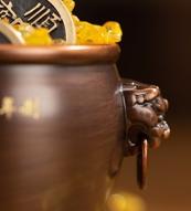 朱炳仁铜聚宝铜缸套装 商品图1