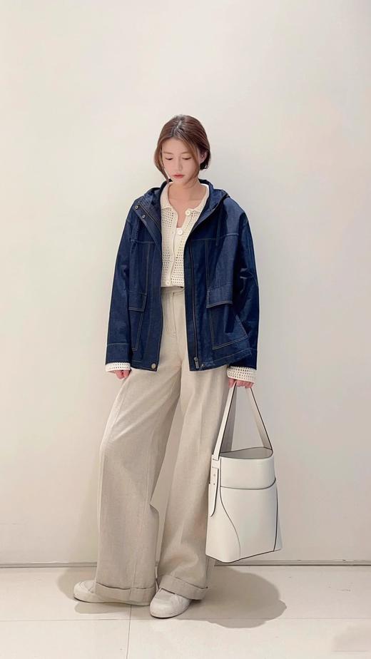 小禾同款薄款连帽夹克牛仔外套 商品图2