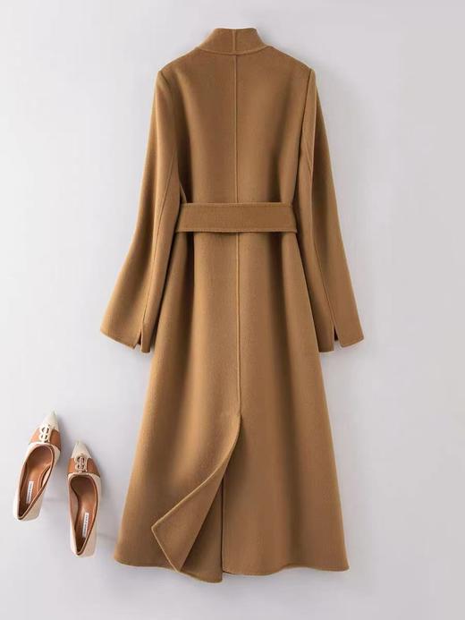 【高端系列】手工定制2313款70.8%羊毛高级感翻领系带双面尼大衣-喜出 商品图1