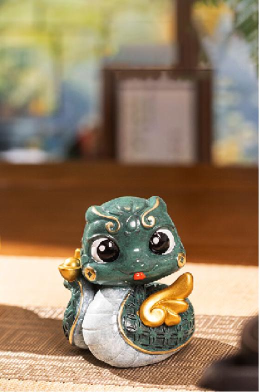 朱炳仁铜灵蛇定钱坤 商品图0