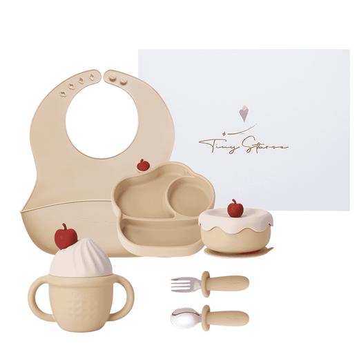 tinystarse礼盒5件宝宝婴幼儿冰淇淋儿童硅胶辅食碗叉勺餐具ZJ 商品图7