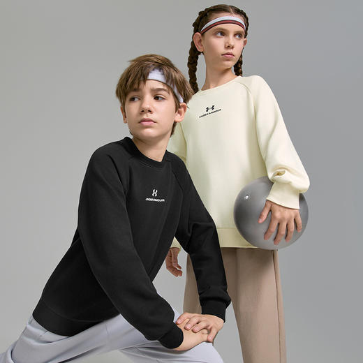 【12月-特惠福利】UnderArmour安德玛儿童基础款圆领套头卫衣253303704A 商品图5
