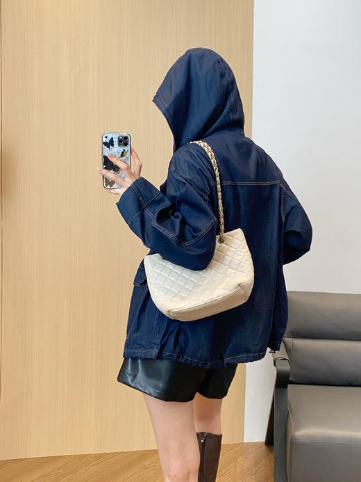 小禾同款薄款连帽夹克牛仔外套 商品图14