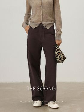 THESOONG"至简艺术"复古莱赛尔水洗做旧直筒牛仔裤HWKZ7760