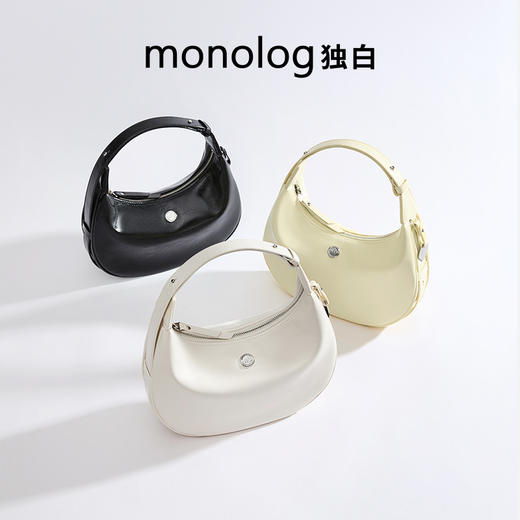 独白X卡拉羊 灵动月牙包原创设计单肩包出片百搭手拎女包D4050 商品图8