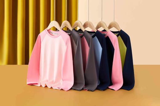 【90-140】男女童春秋款插肩袖长袖T恤 商品图0