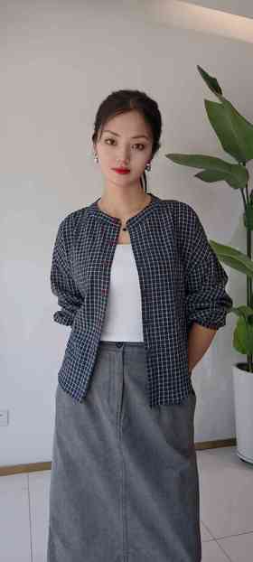 548176时尚休闲款衬衫上衣小衫