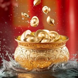 朱炳仁铜 金盆聚宝 商品图1