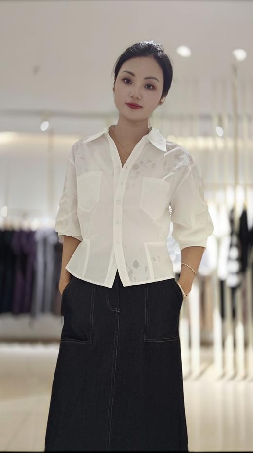 54X201时尚短款收腰衬衫小衫 商品图0