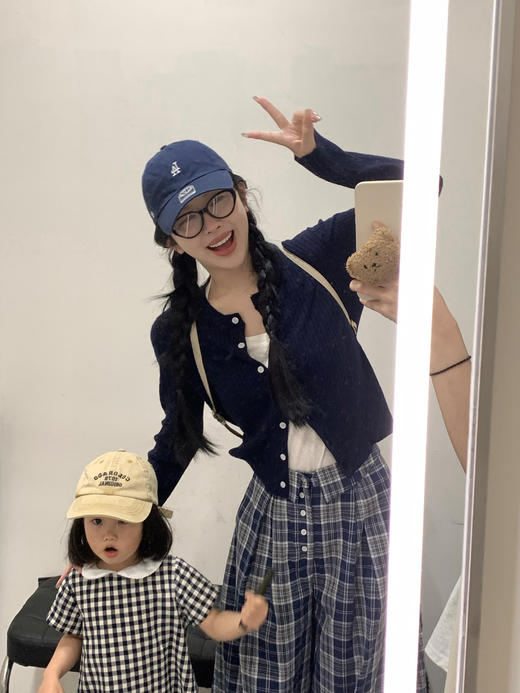 Read Nameless/藏青色翻腰格子裤  2025/8/18 商品图9