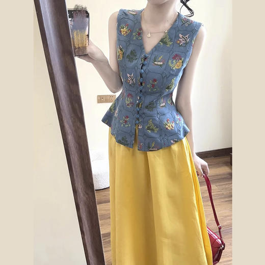 裁缝学苑AS539中式V领收腰马甲纸样半身裙子背心套装打版裁剪 商品图4