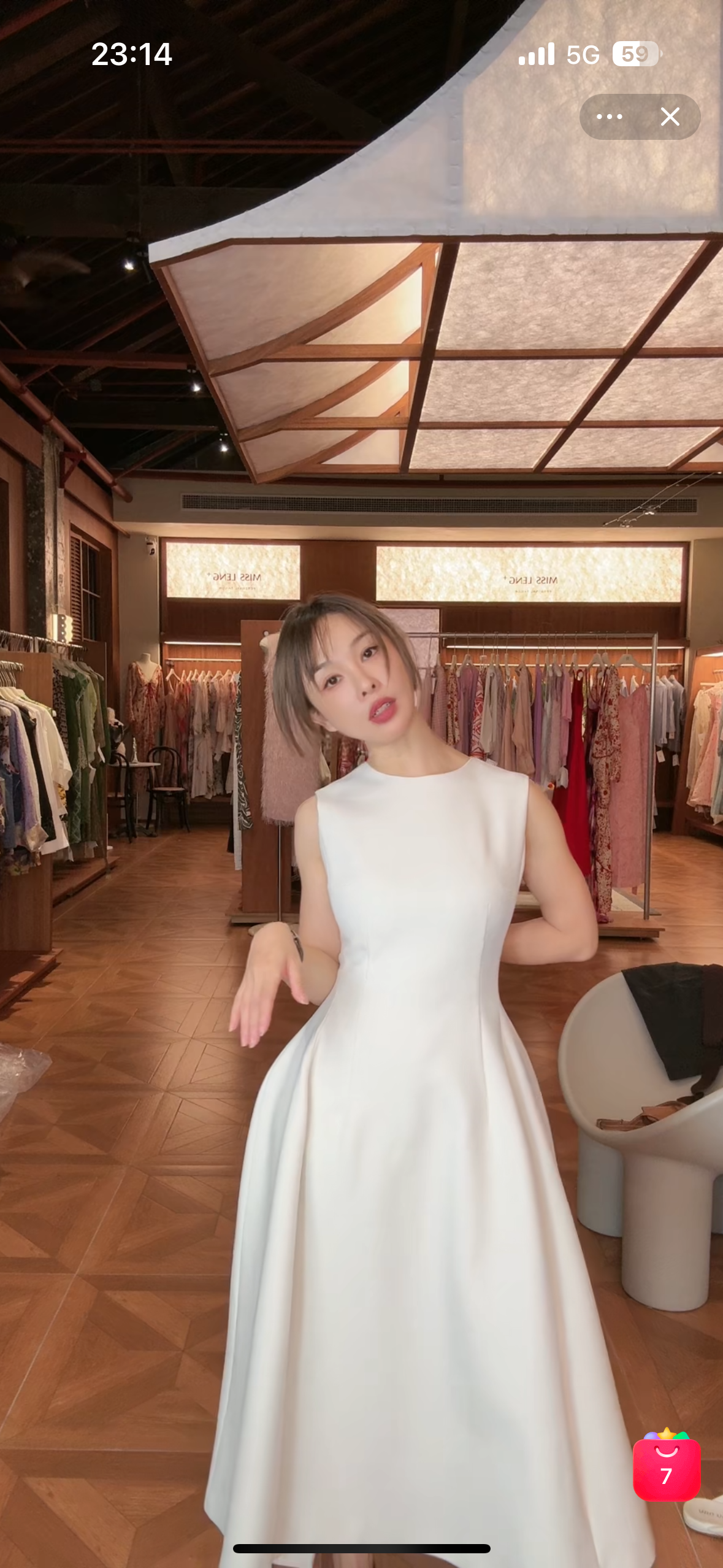 PIAN AI冷小姐#立裁多色花苞裙