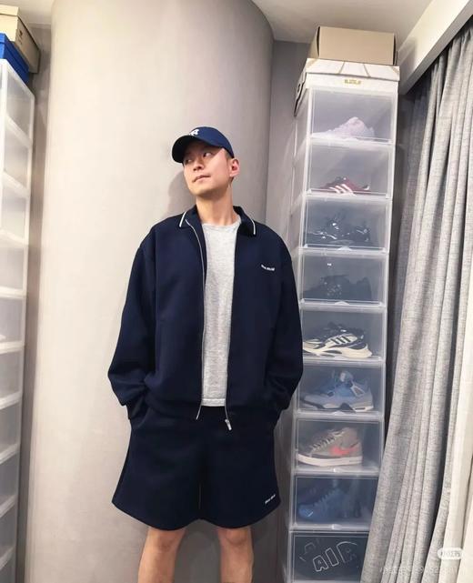 缪系高奢|老干部风珠地棒球服夹克刺绣针织翻领外套 商品图3