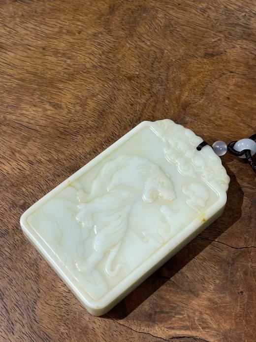 褐皮白玉雕猛虎出山图与诗文长方牌，顺丰包邮 商品图10